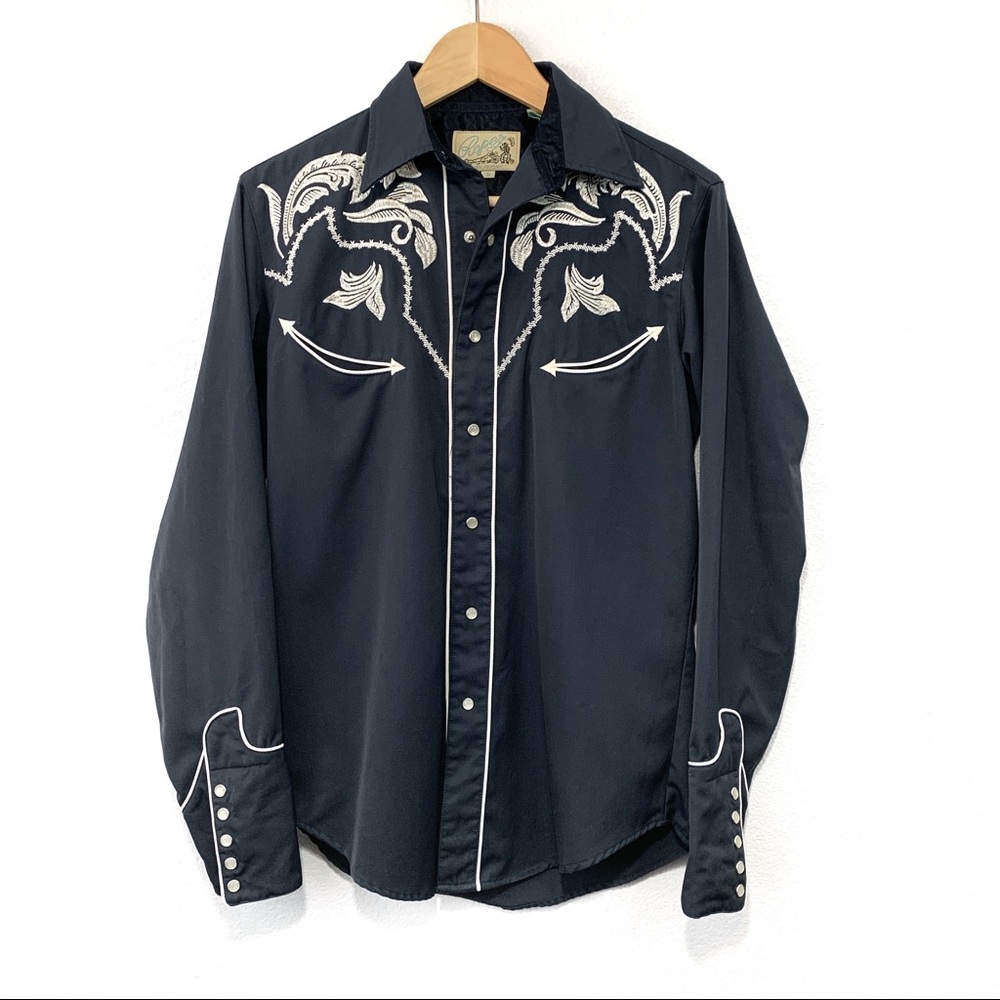 Men’s Vintage Embroidered Roper Western Shirt - Picture 2 of 8
